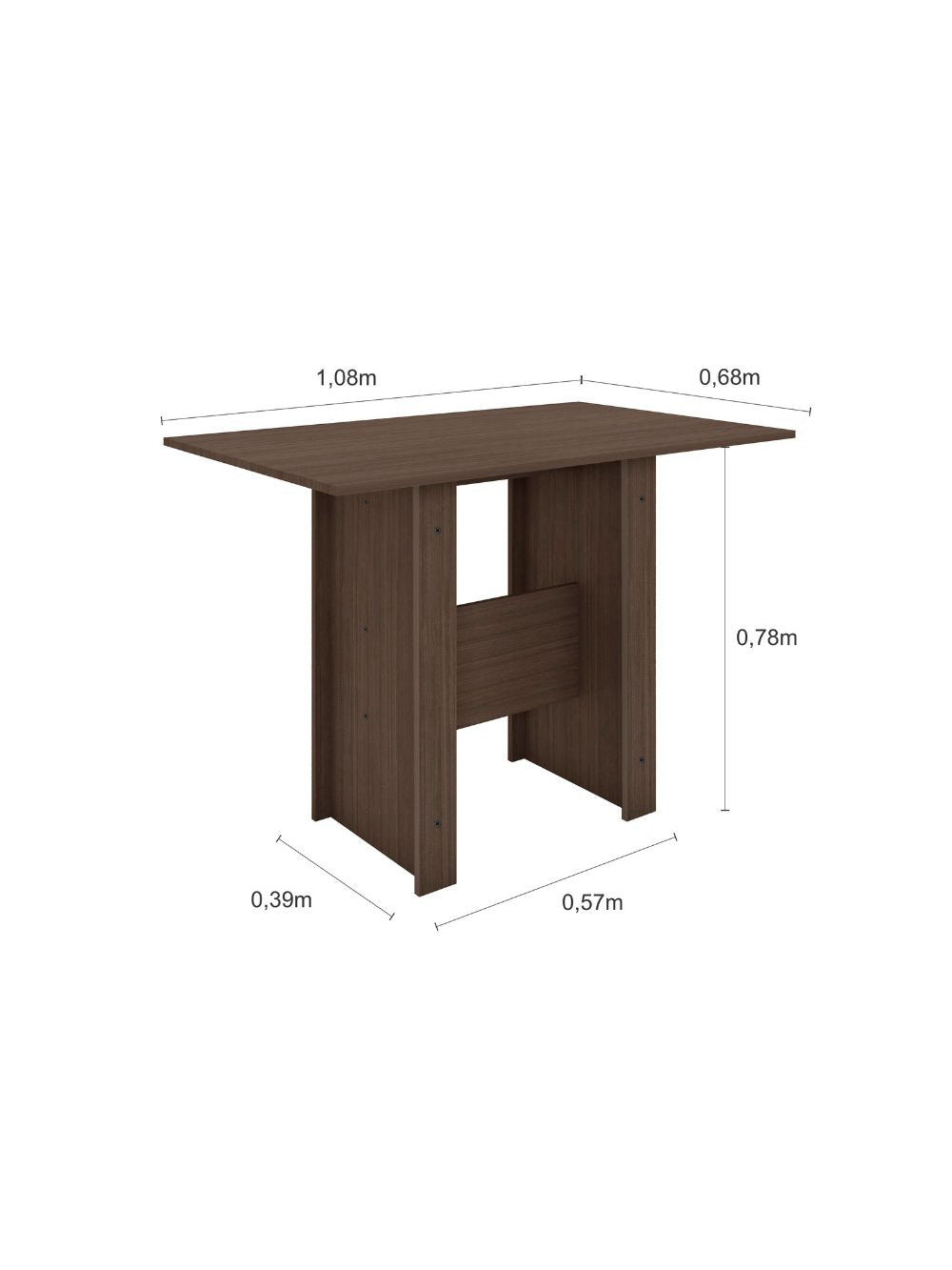 Conjunto Mesa com 4 Cadeiras Milano Poliman Móveis