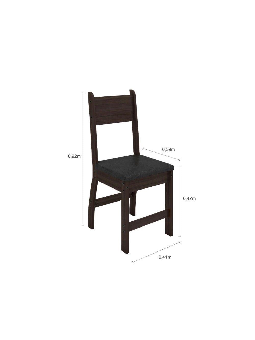 Conjunto Mesa com 4 Cadeiras Milano Poliman Móveis
