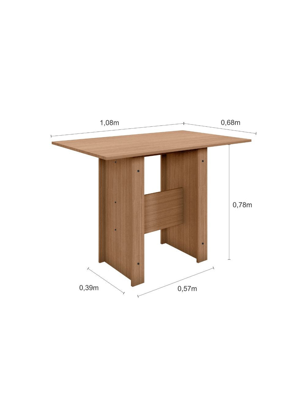 Conjunto Mesa com 4 Cadeiras Milano Poliman Móveis