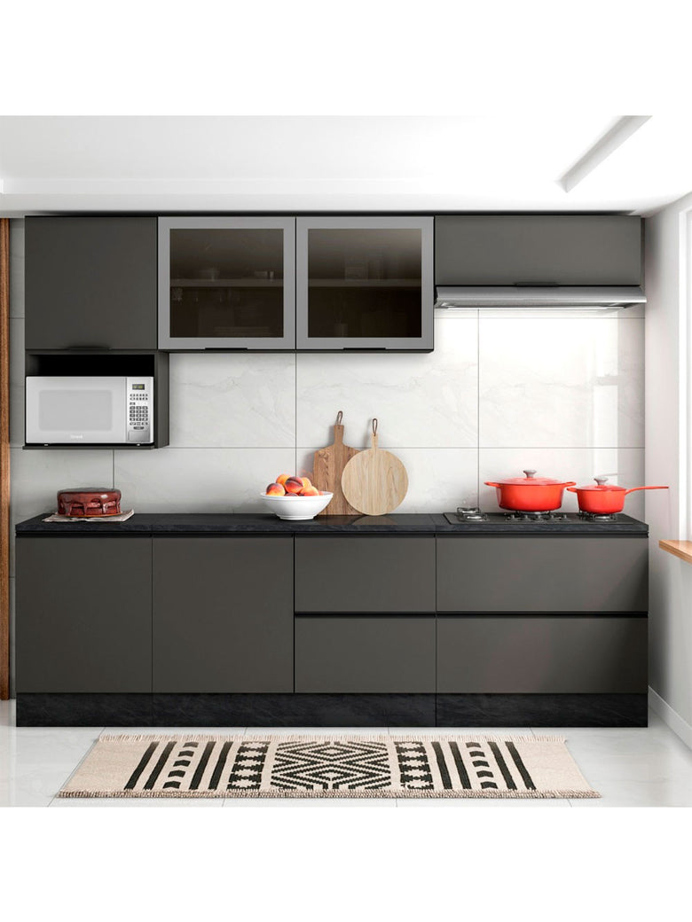 Cozinha Completa Etna 7 peças Balcão Cooktop Poliman Móveis