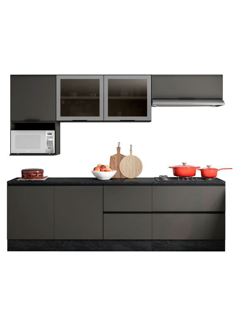 Cozinha Completa Etna 7 peças Balcão Cooktop Poliman Móveis