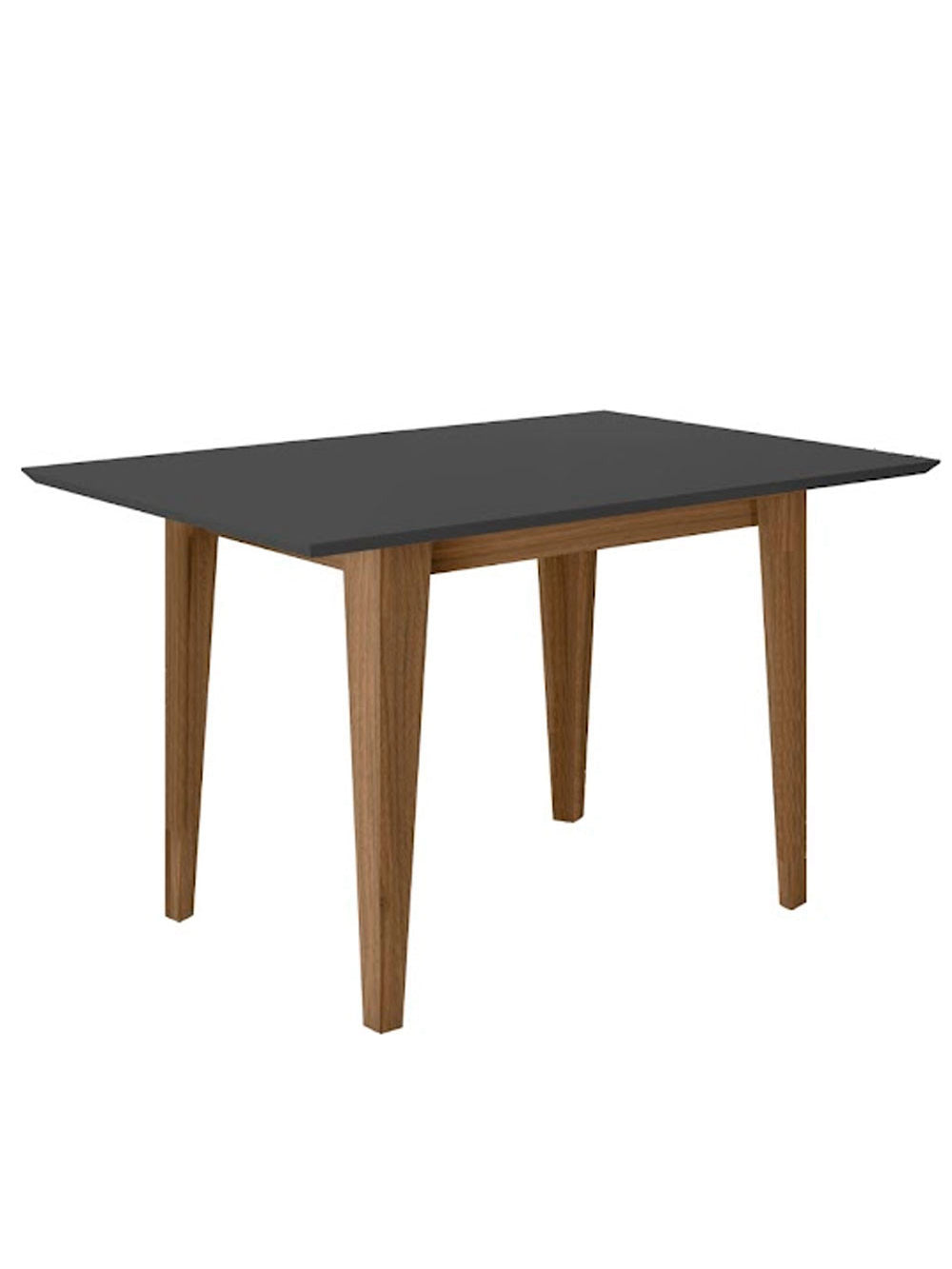 Mesa para Sala de Jantar 136cm Retangular Tampo Chanfrado Kate Poliman - Carvalho com Grafite