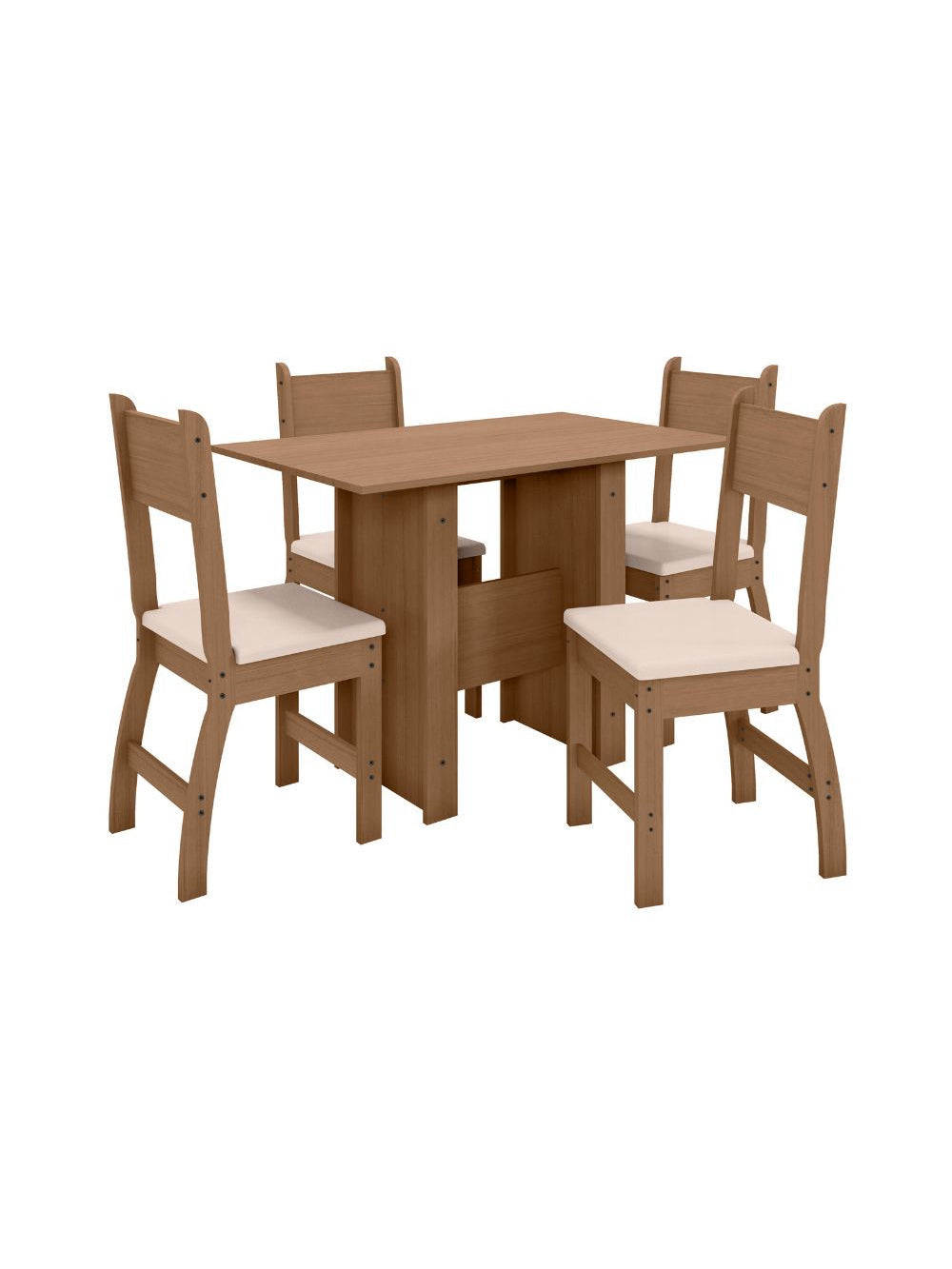Conjunto Mesa de Jantar 4 Lugares Milano