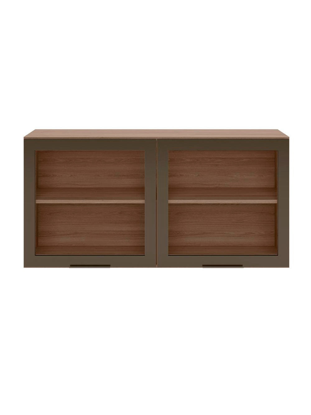 Armário Aéreo 2 portas Vidro 120cm Etna Poliman Móveis