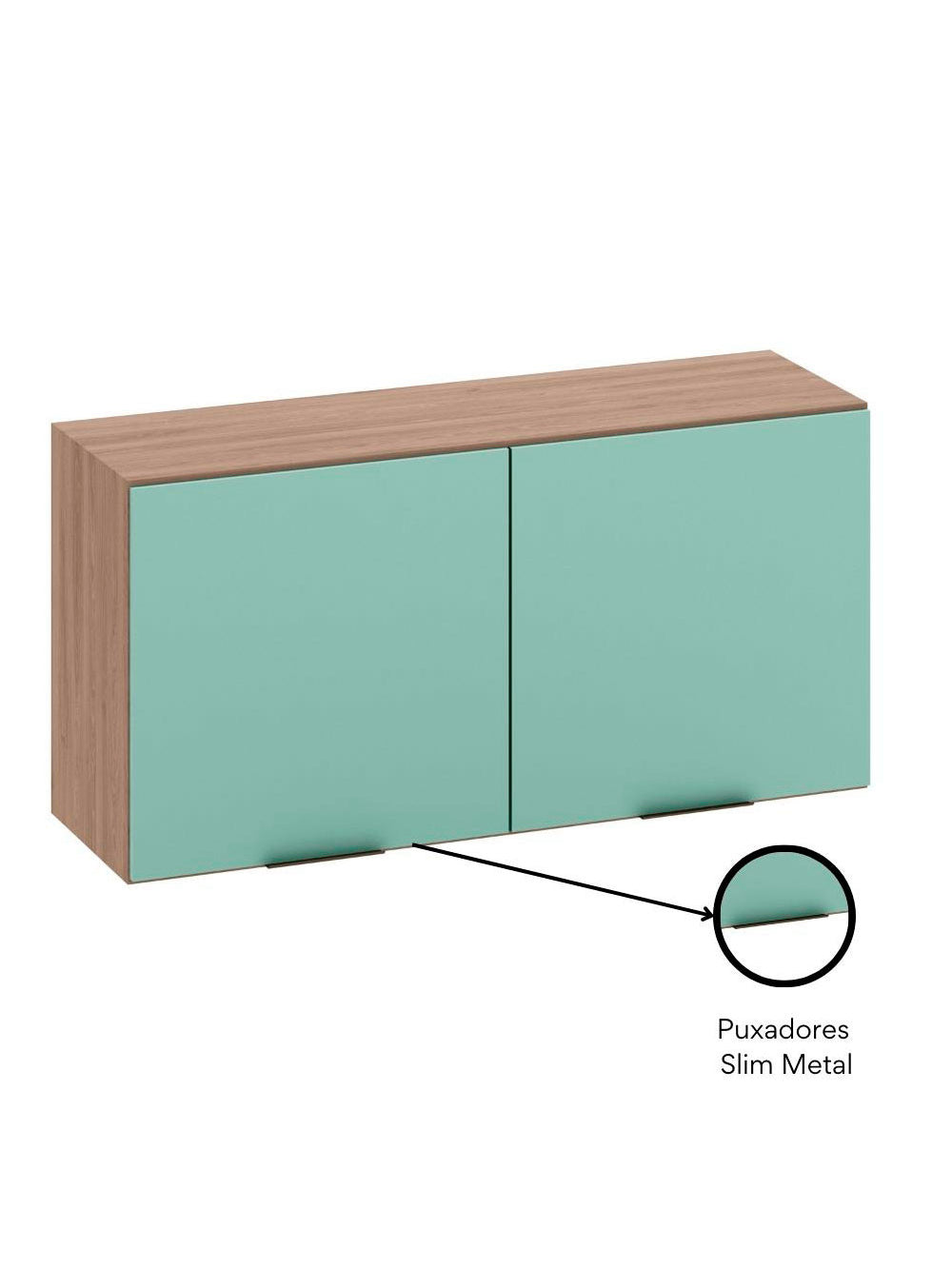 Armário Aéreo 120 cm 2 Portas Etna Poliman Móveis