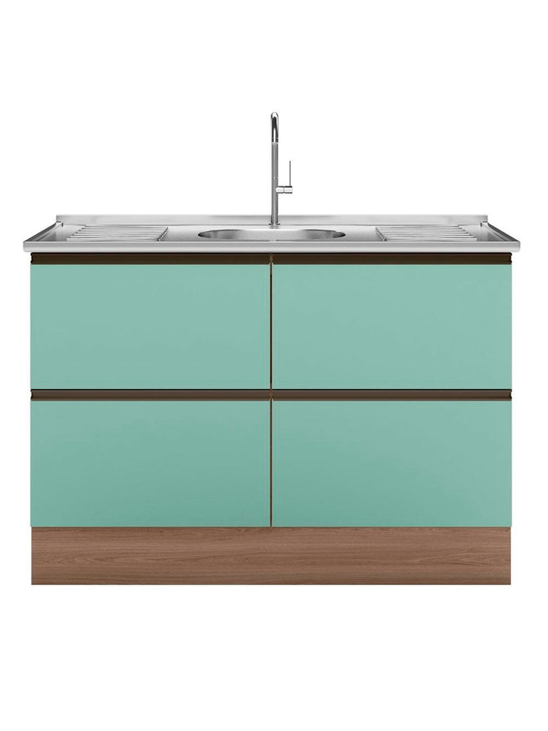 Balcão para Pia e Cuba 120 cm 2 Portas 2 Gavetas Etna Poliman
