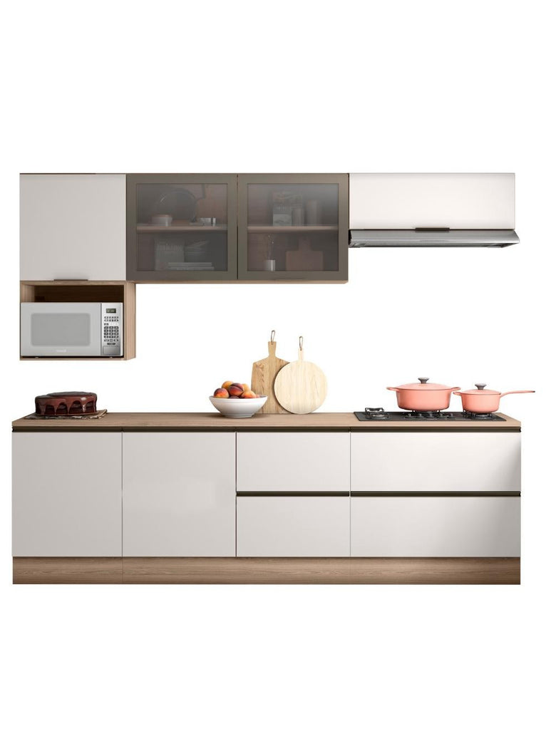 Cozinha Completa Etna 7 peças Balcão Cooktop Poliman Móveis