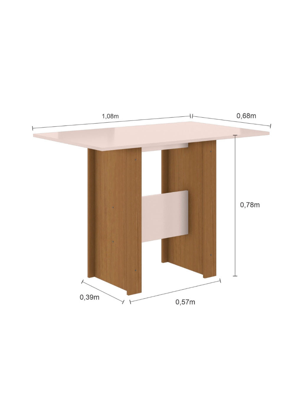 Conjunto Mesa de Jantar 4 Lugares Milano
