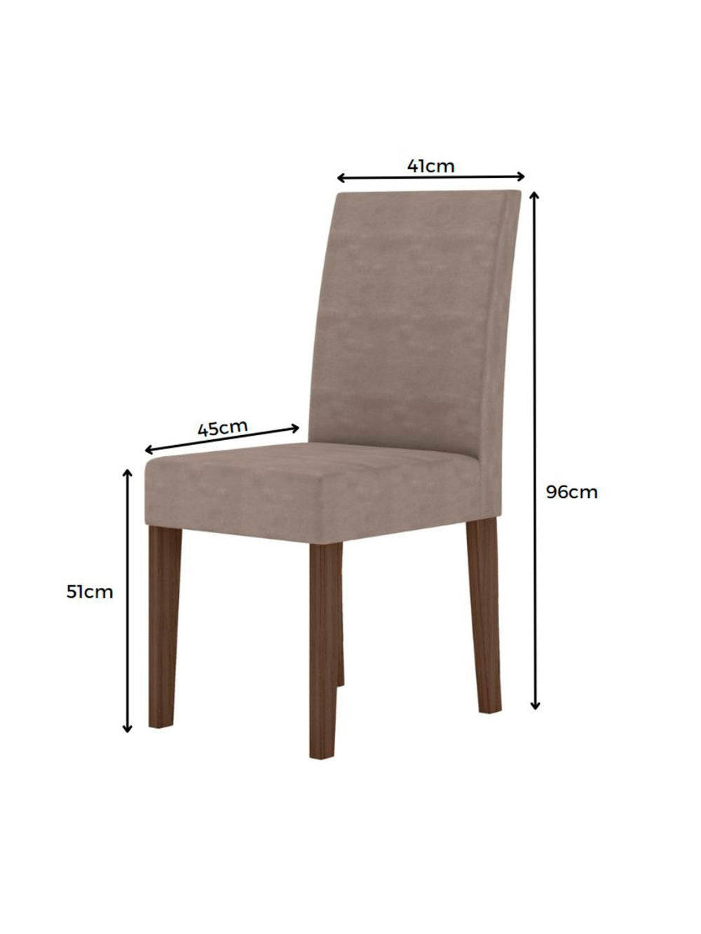 Conjunto Sala de Jantar Retangular Mesa Kate 120cm e 04 Cadeiras Josi Poliman Móveis