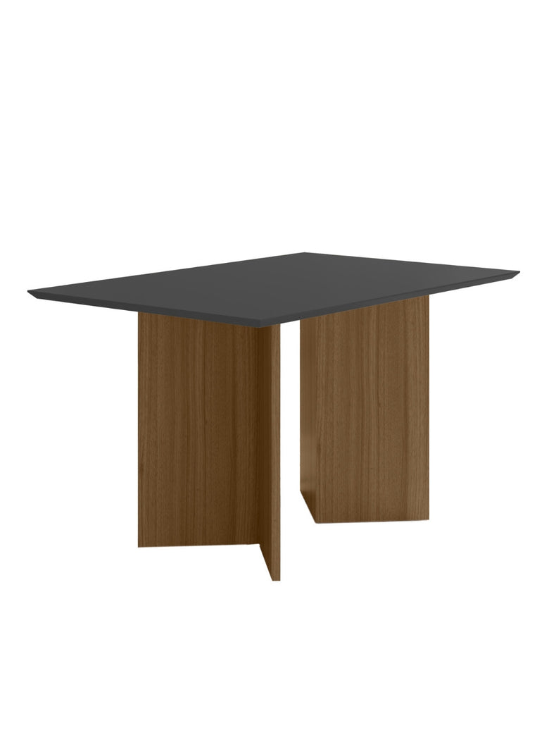 Mesa de Jantar Retangular Tampo Chanfrado sem Vidro 136cm Helo Poliman Móveis