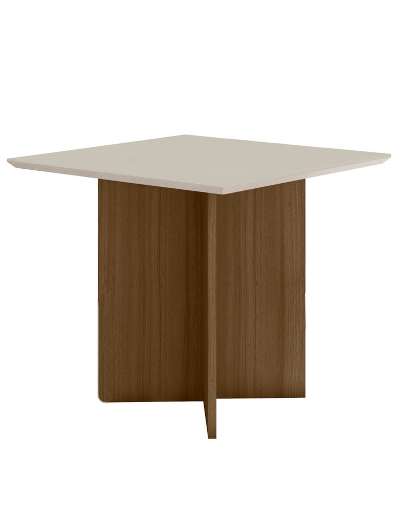 Mesa de Jantar Retangular Tampo Chanfrado sem vidro 90cm Helô Poliman Móveis