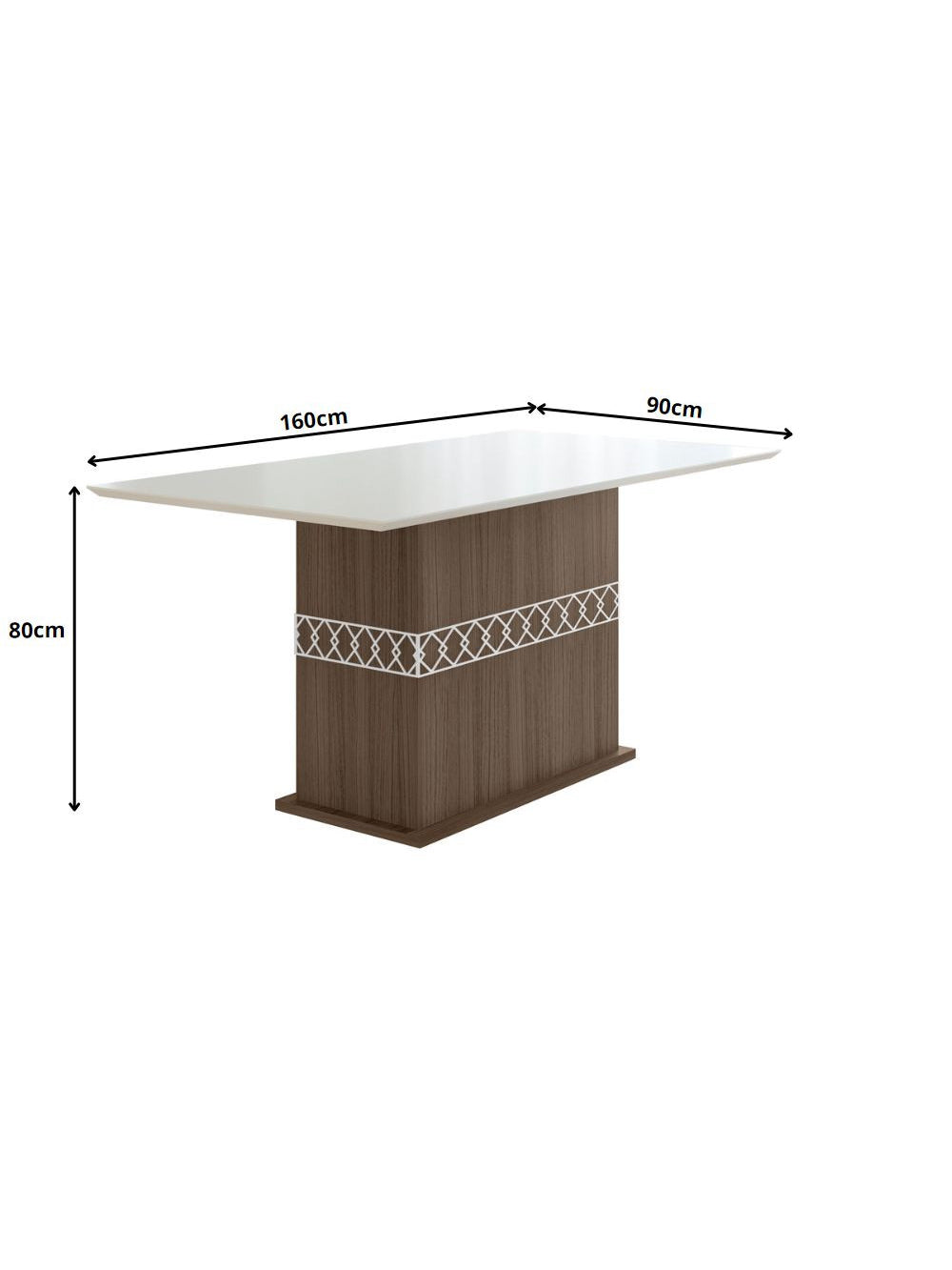 Conjunto Sala de Jantar Retangular Mesa Agata 160cm e 06 Cadeiras Josi Poliman Móveis