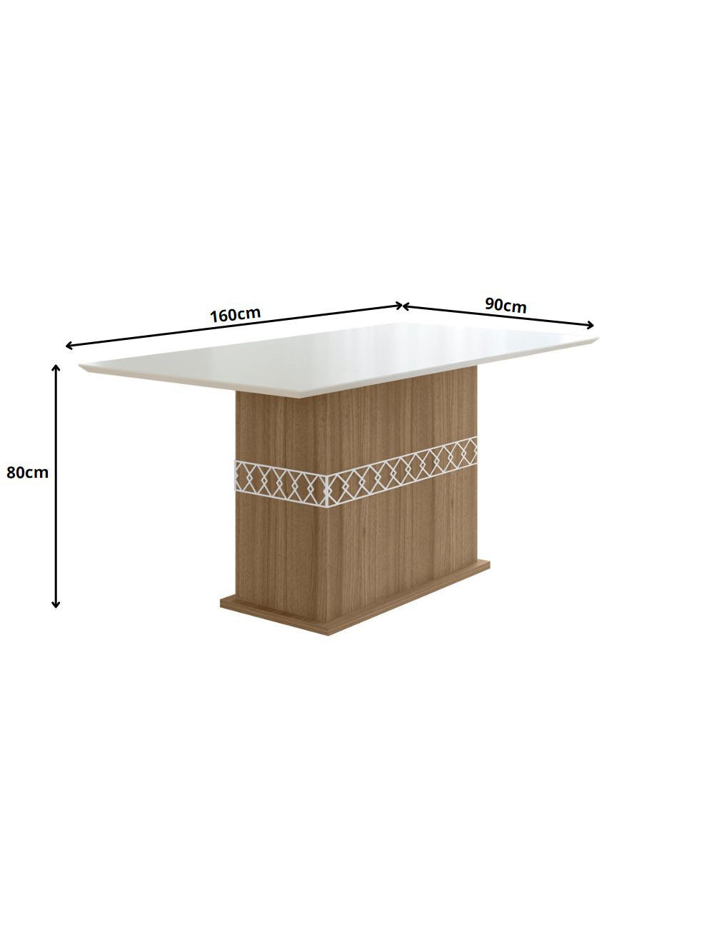 Conjunto Sala de Jantar Retangular Mesa Agata 160cm e 06 Cadeiras Josi Poliman Móveis