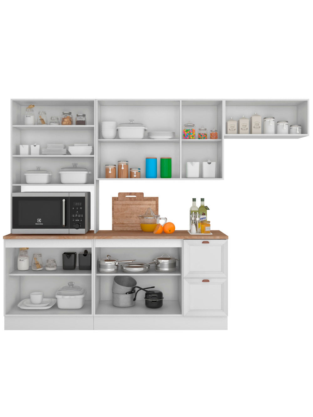 Cozinha Completa modulada Olivia 4 Peças 10 Portas 2 Gavetas