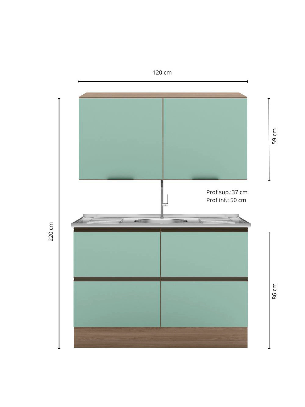 Composição Cozinha Modulada Etna 2 Peças Poliman