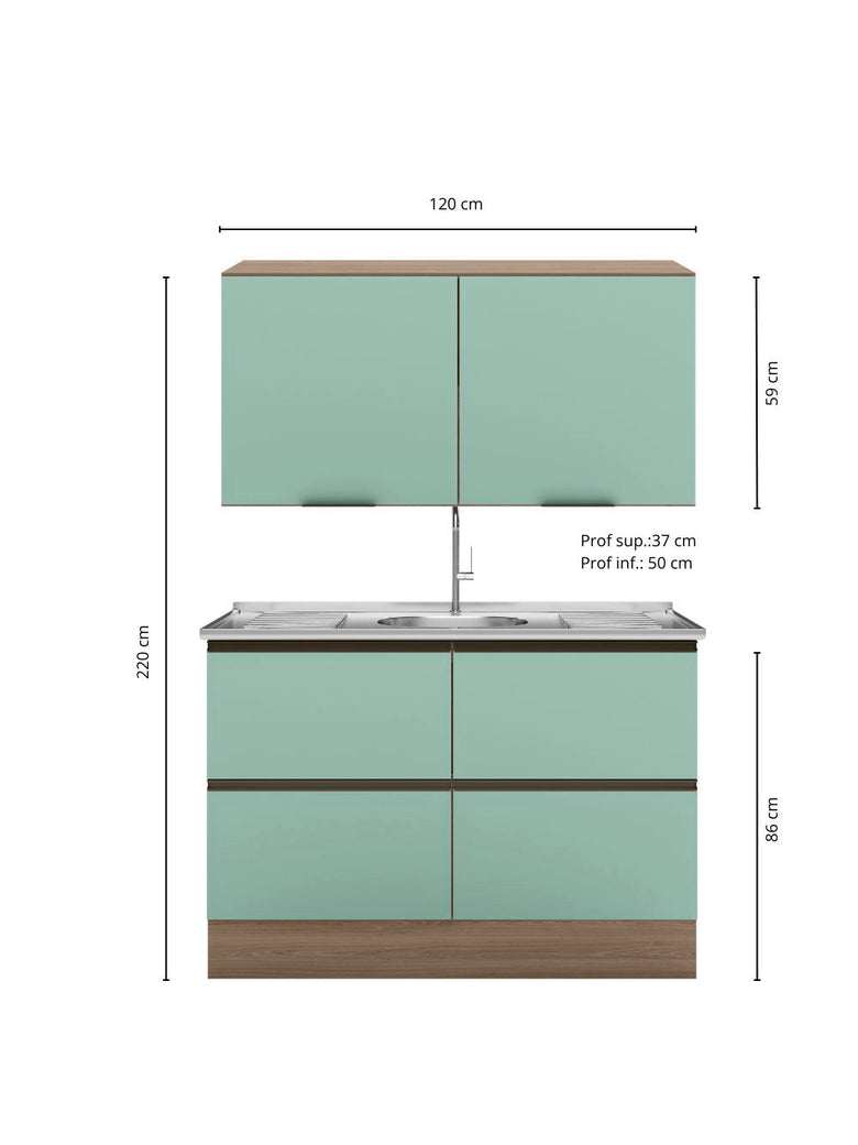 Composição Cozinha Modulada Etna 2 Peças Poliman