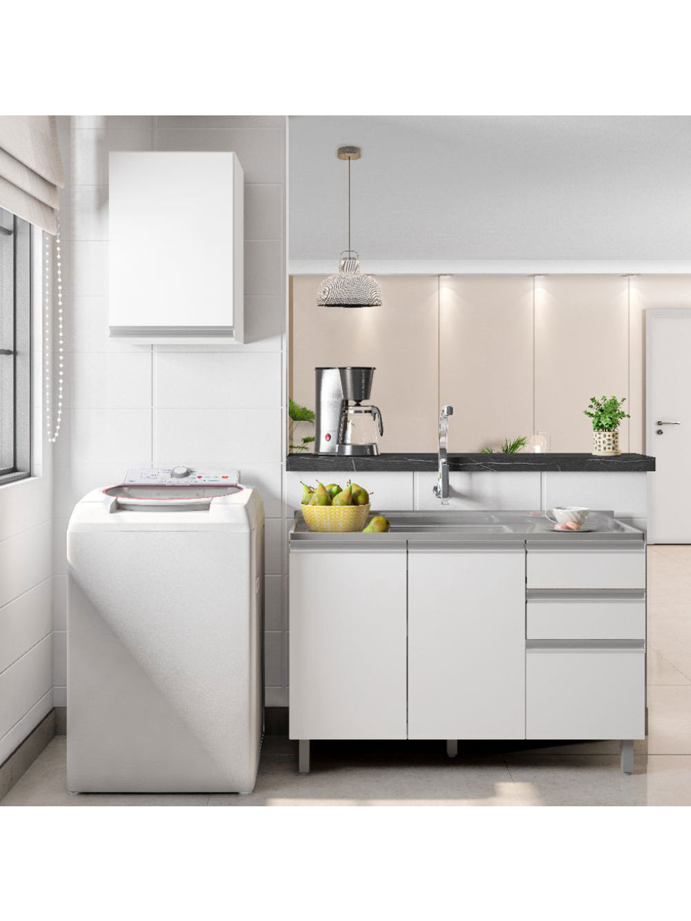 Cozinha Modulada Evidence 2 peças sem Tampo Poliman Móveis