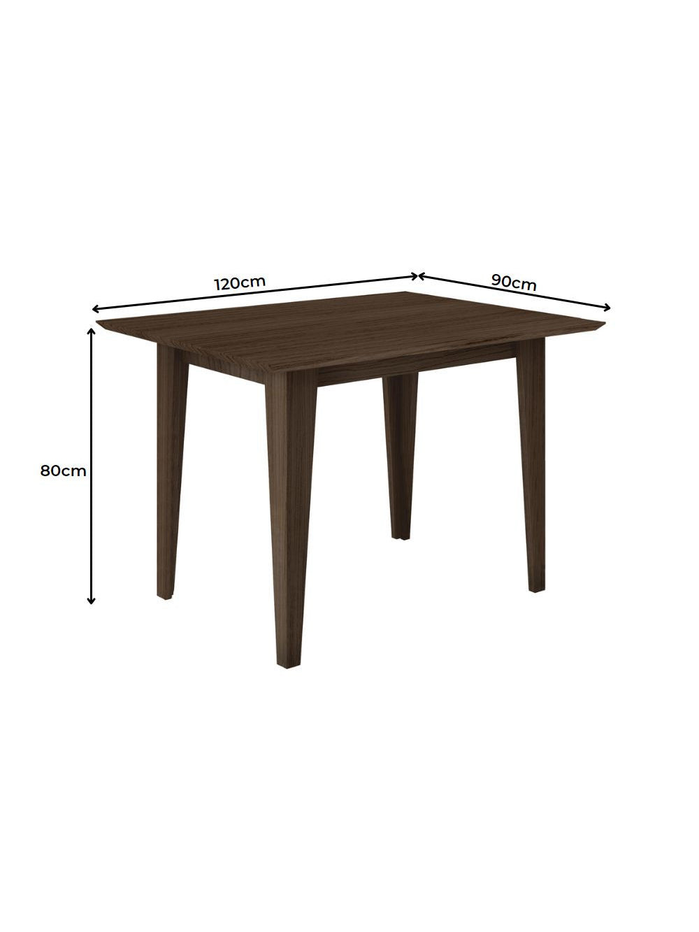 Conjunto Sala de Jantar Retangular Mesa Kate 120cm e 04 Cadeiras Josi Poliman Móveis