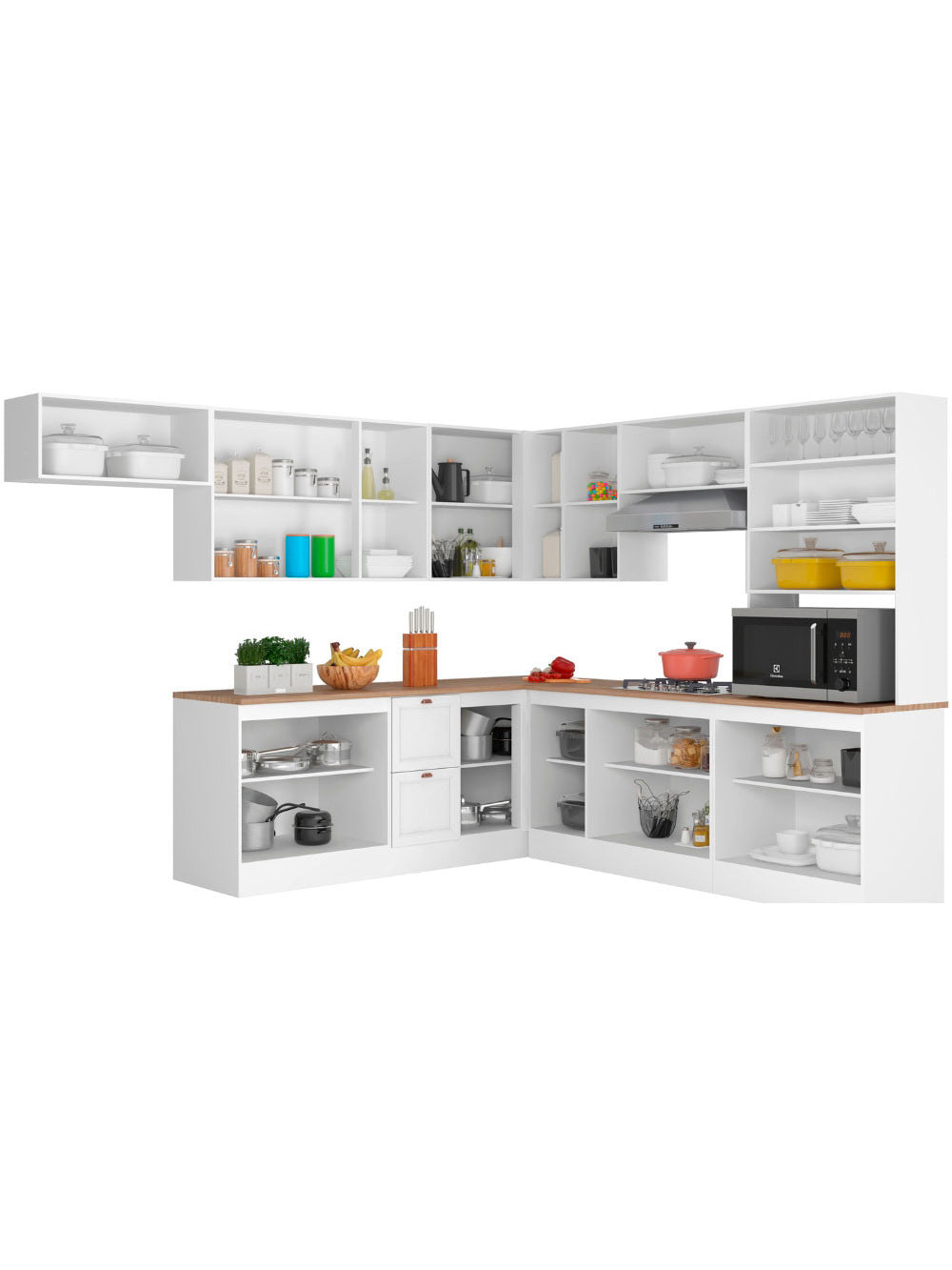 Cozinha Completa Modulada Olivia 18 Portas 2 Gavetas