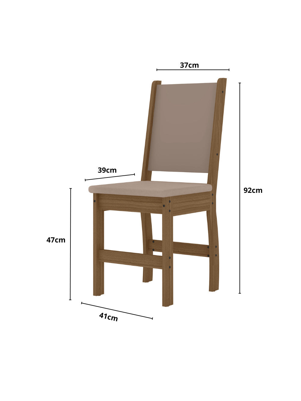Mesa de Jantar Bellagio Retangular 108cm Com 4 Cadeiras Clara Poliman Móveis