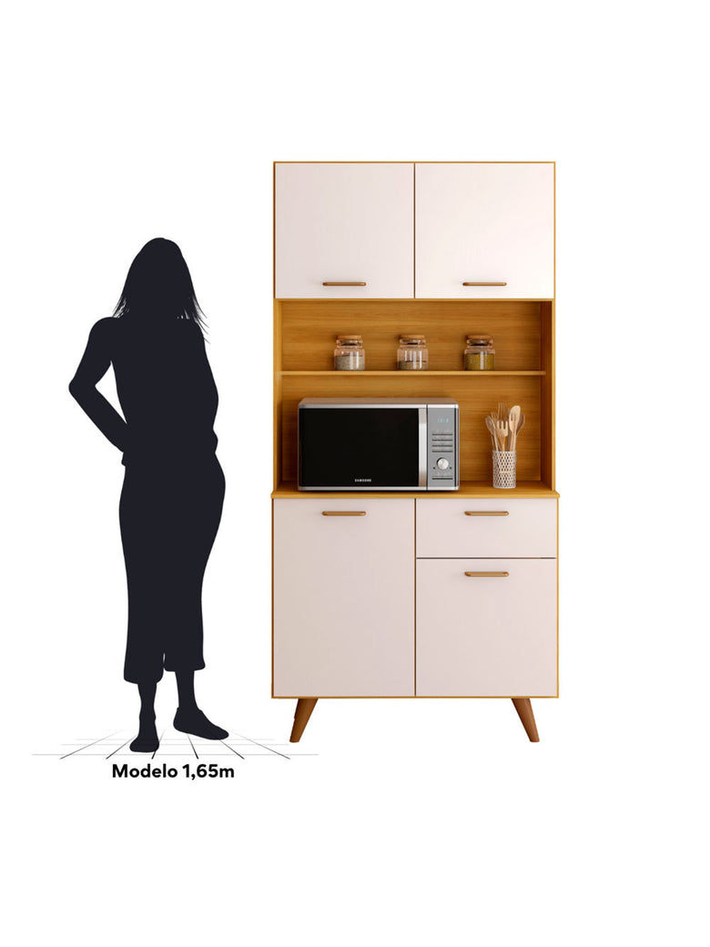 Kit Cozinha Izis 4 Portas e 1 Gaveta Poliman Moveis