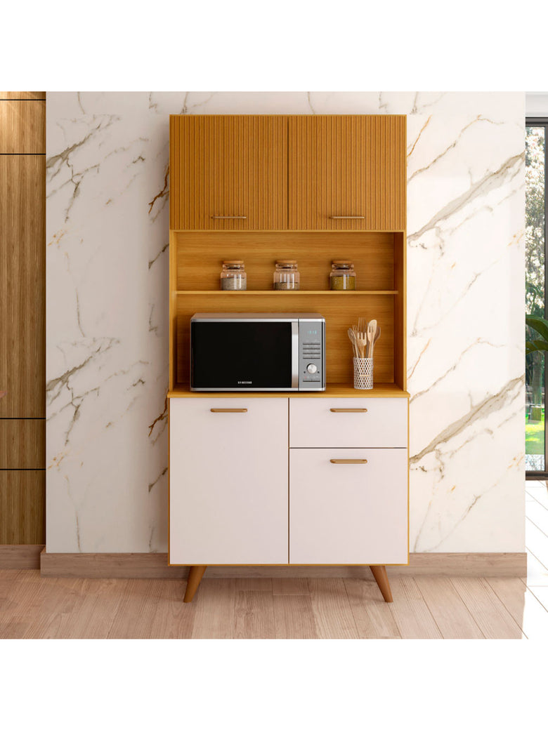 Kit Cozinha Izis 4 Portas e 1 Gaveta Poliman Moveis