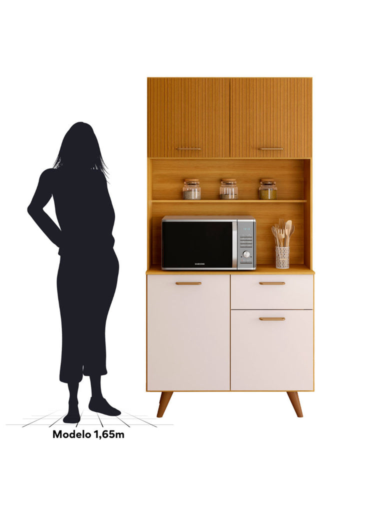 Kit Cozinha Izis 4 Portas e 1 Gaveta Poliman Moveis