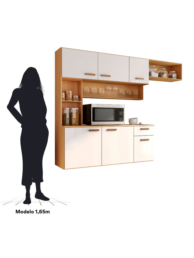 Cozinha Compacta Suspensa Manu Poliman Moveis