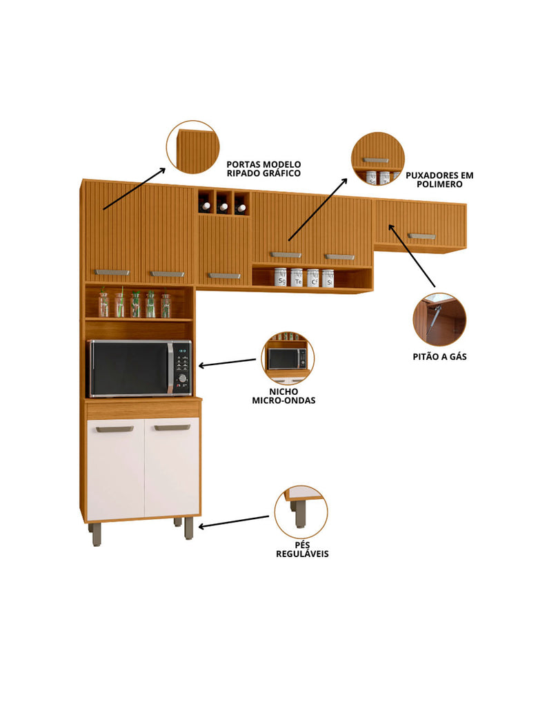Cozinha Compacta Malta Poliman Moveis