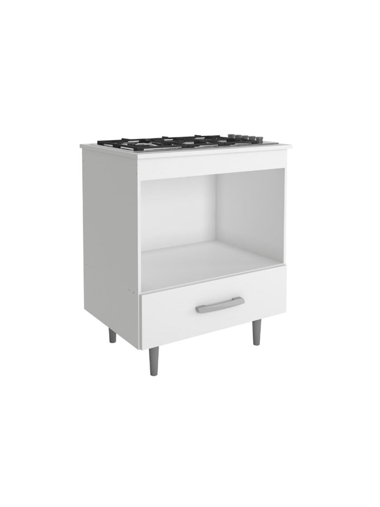 Balcão de Cozinha Alecrim 1 Gaveta para Cooktop 4 Bocas Poliman Móveis