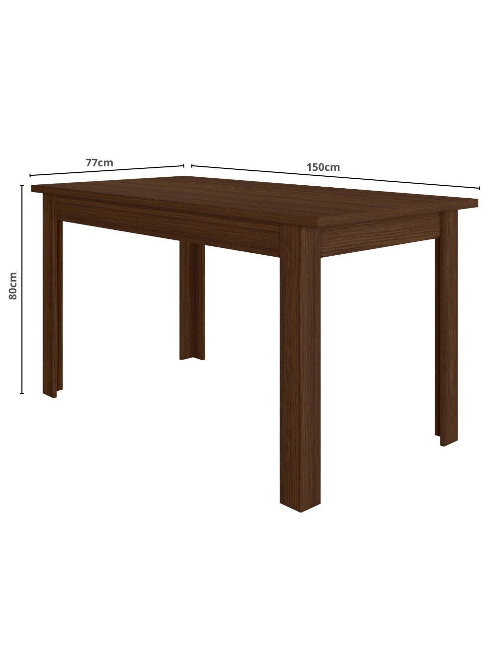 Mesa de Jantar Bellagio 6 Lugares com Cadeira Clara Poliman Móveis