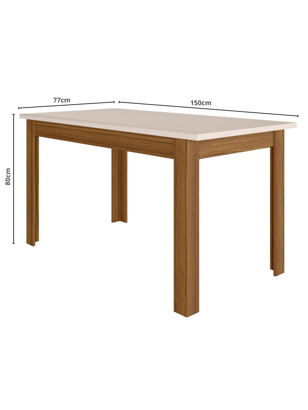 Mesa de Jantar Bellagio 6 Lugares com Cadeira Clara Poliman Móveis