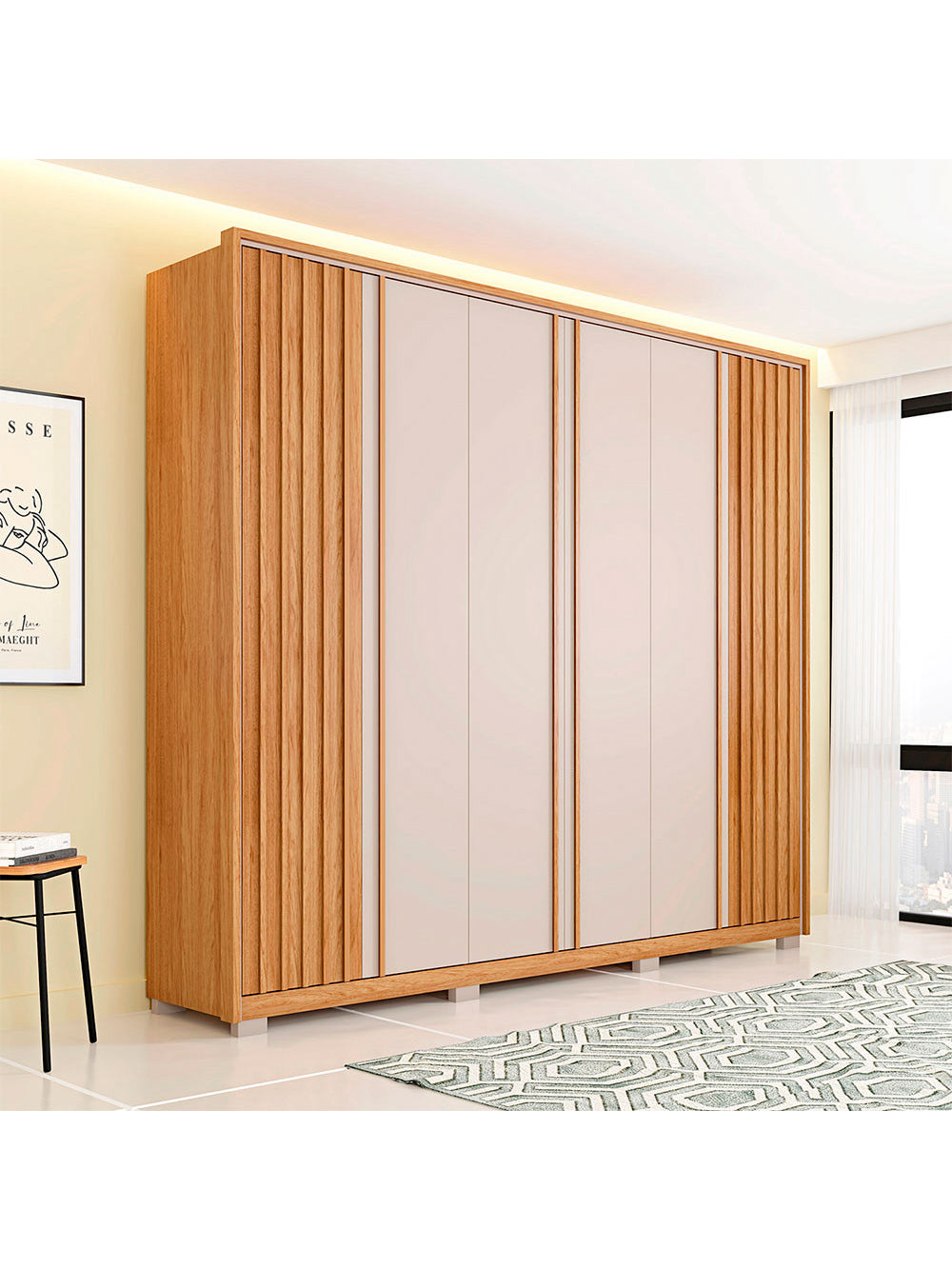 Guarda Roupa Casal Apollo 6 Portas 6 Gavetas Caemmun