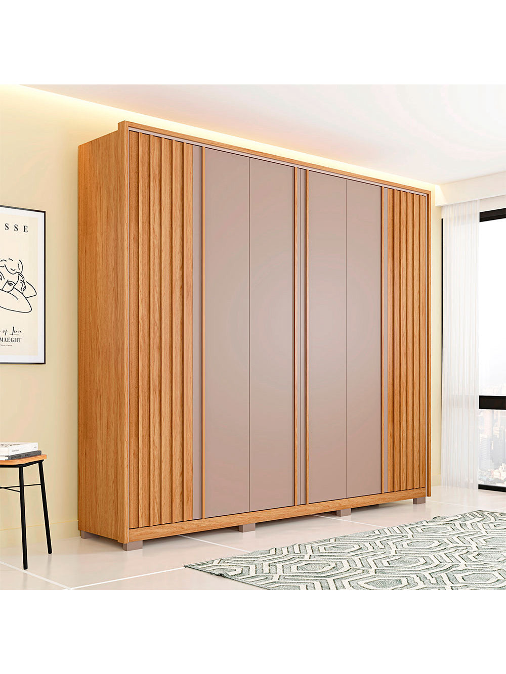 Guarda Roupa Casal Apollo 6 Portas 6 Gavetas Caemmun