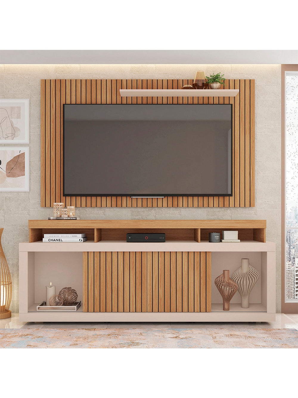 Rack com Painel para TV até 60 Polegadas New Oscar Caemmun