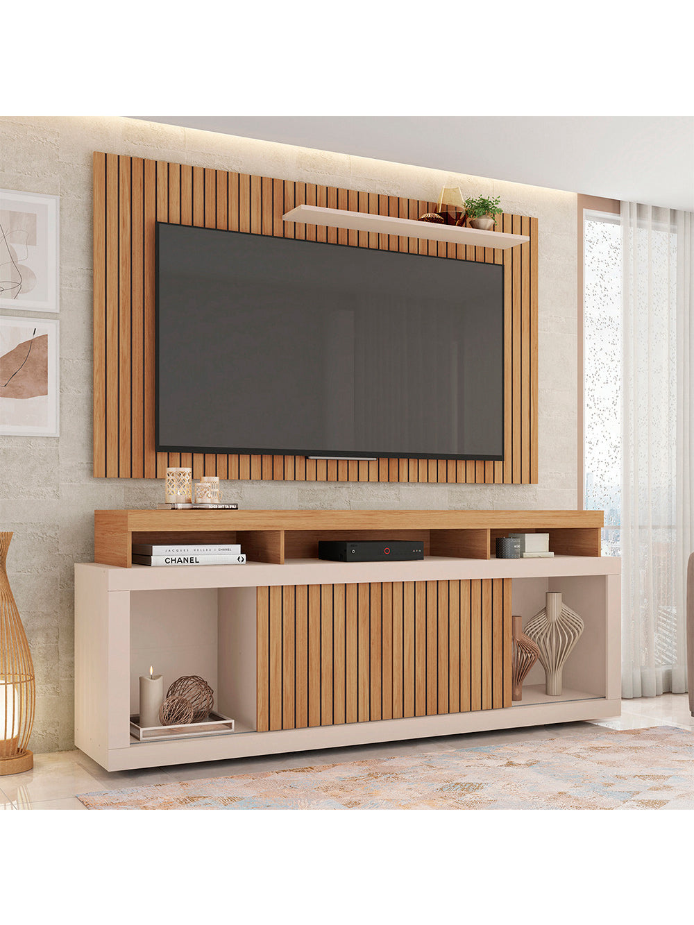 Rack com Painel para TV até 60 Polegadas New Oscar Caemmun