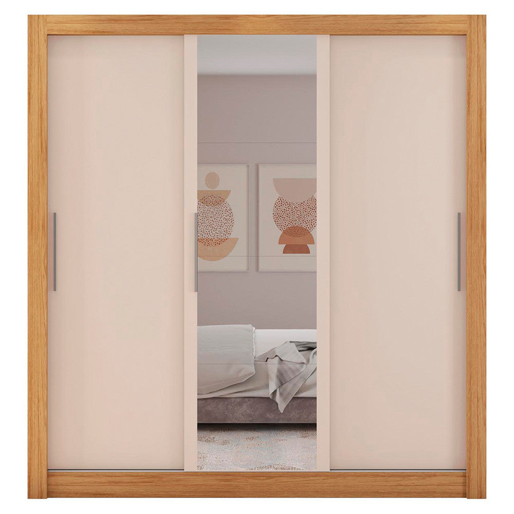 Guarda Roupa com Espelhos 3 Portas 2 Gavetas Santiago Caemmun