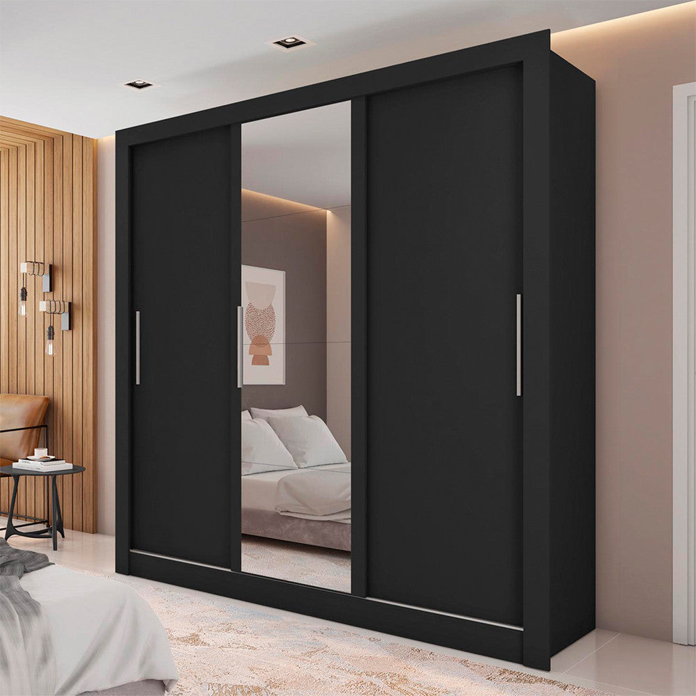 Guarda Roupa com Espelhos 3 Portas 4 Gavetas Santiago Caemmun