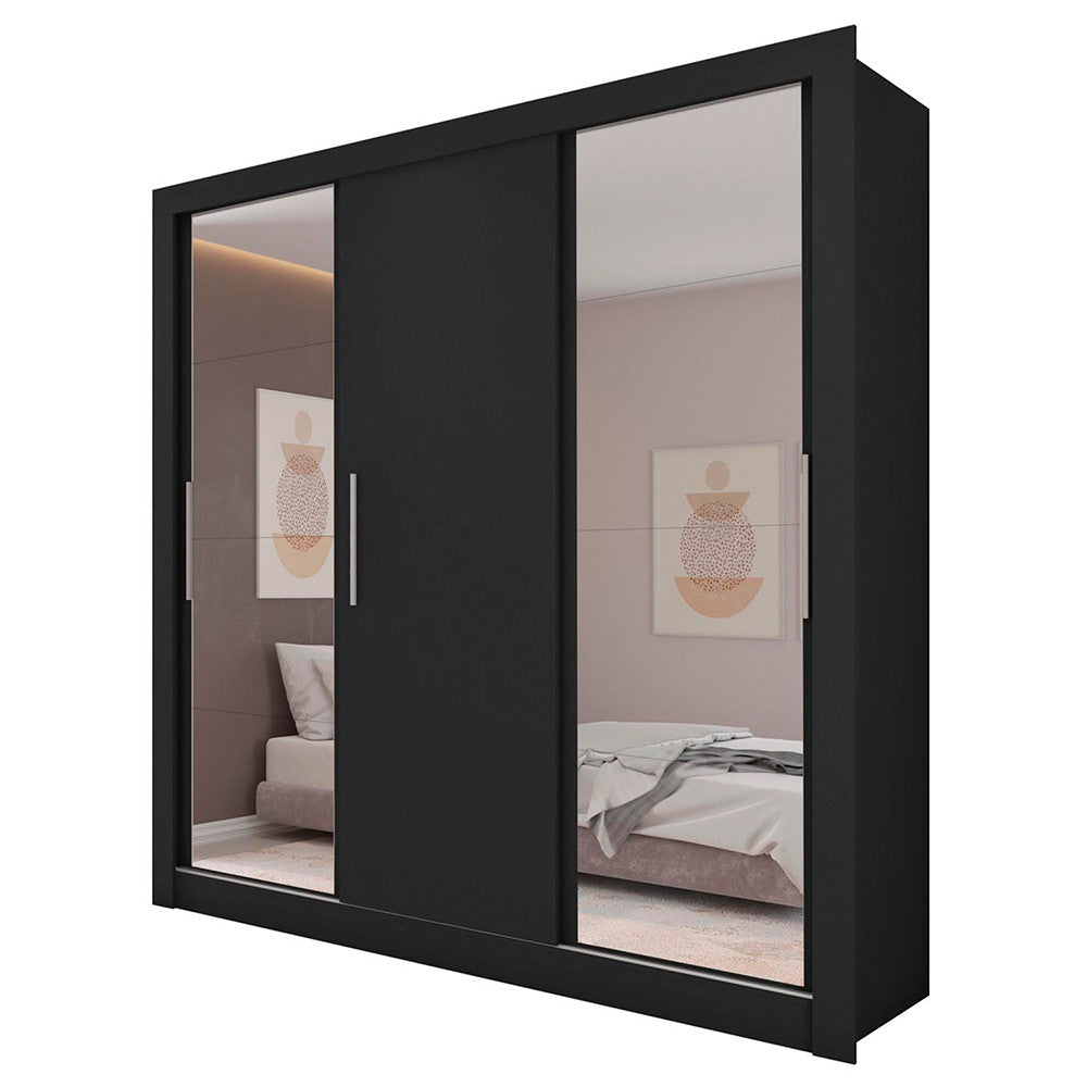 Guarda Roupa com Espelhos 3 Portas 2 Gavetas Santiago Caemmun