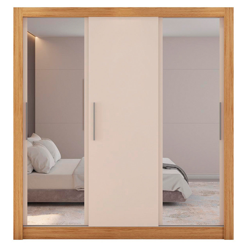 Guarda Roupa com Espelhos 3 Portas 2 Gavetas Santiago Caemmun