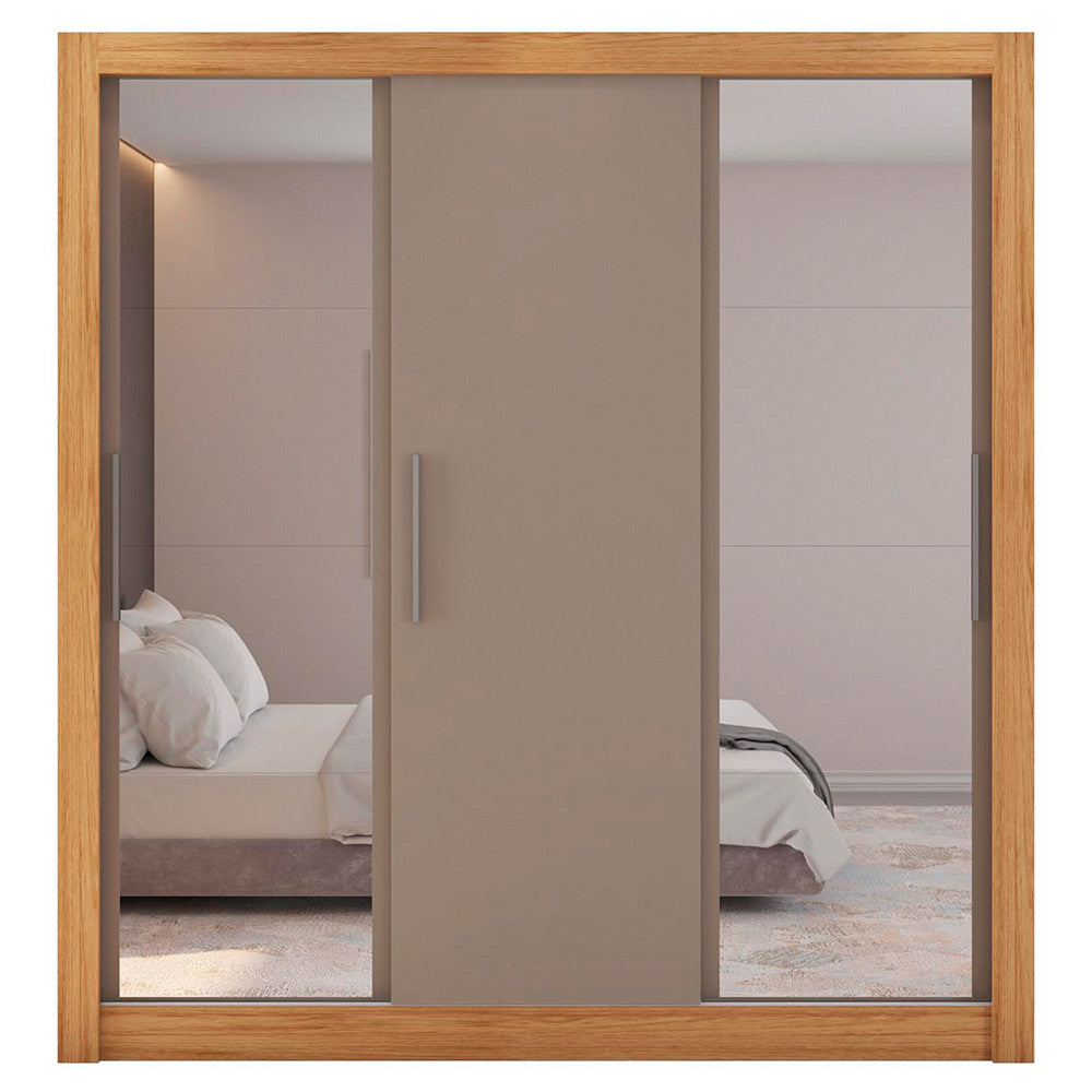Guarda Roupa com Espelhos 3 Portas 2 Gavetas Santiago Caemmun