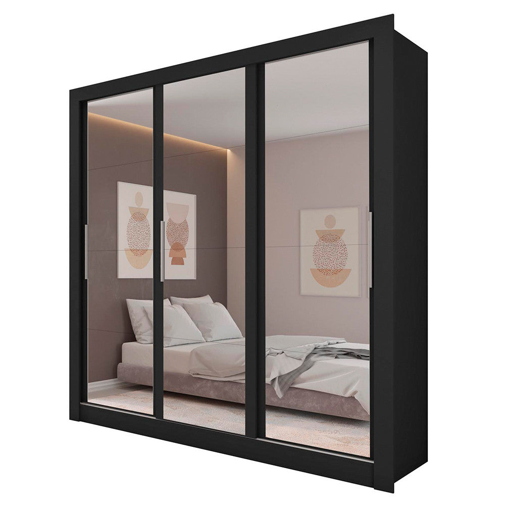 Guarda Roupa com Espelhos 3 Portas 2 Gavetas Santiago Caemmun