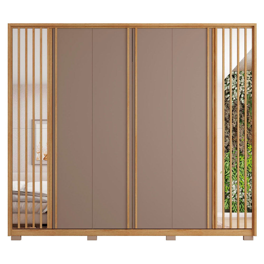 Guarda Roupa Casal Orfeus Ripado 6 Portas 4 Gavetas Caemmun