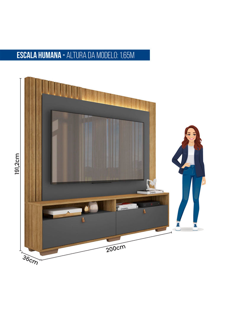 Painel Home Theater para Tv até 70 Polegadas Fox Caemmun