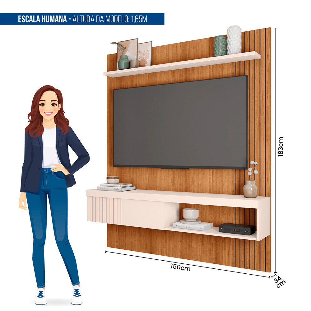Painel para Tv até 65 Polegadas Jade 1.5 Caemmun