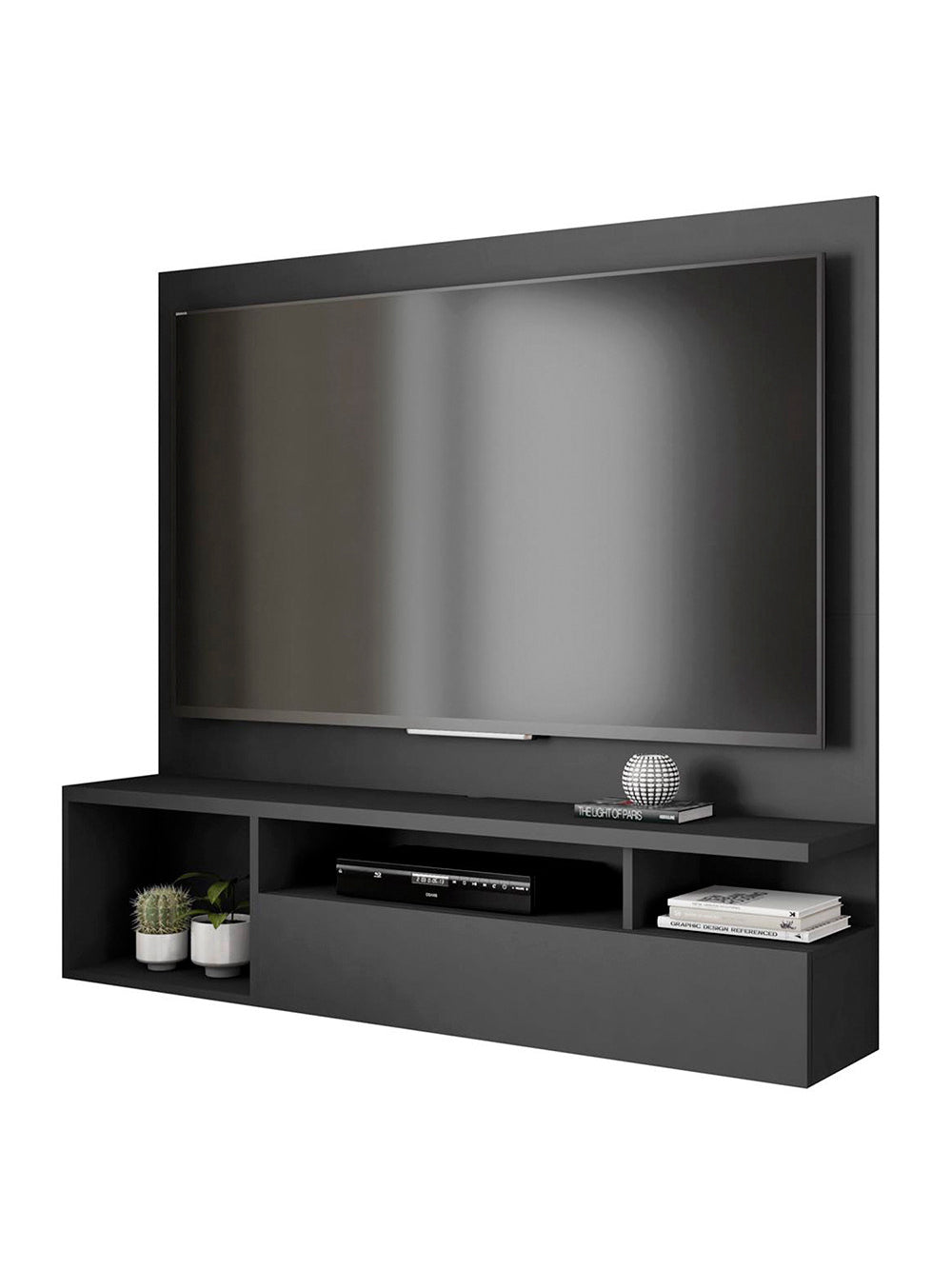 Painel para Tv até 55 Polegadas Nicho com Porta Basculante Brasil Caemmun