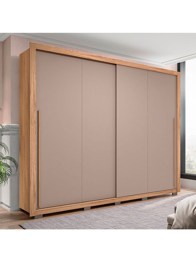 Guarda Roupa Casal Praticus 2 Portas 4 Gavetas Caemmun