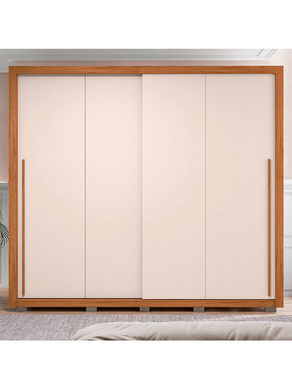 Guarda Roupa Casal Praticus 2 Portas 4 Gavetas Caemmun