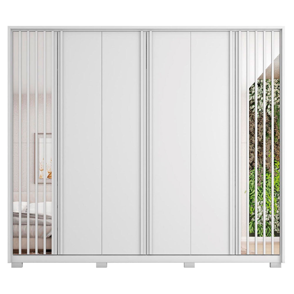 Guarda Roupa Casal Orfeus Ripado 6 Portas 4 Gavetas Caemmun