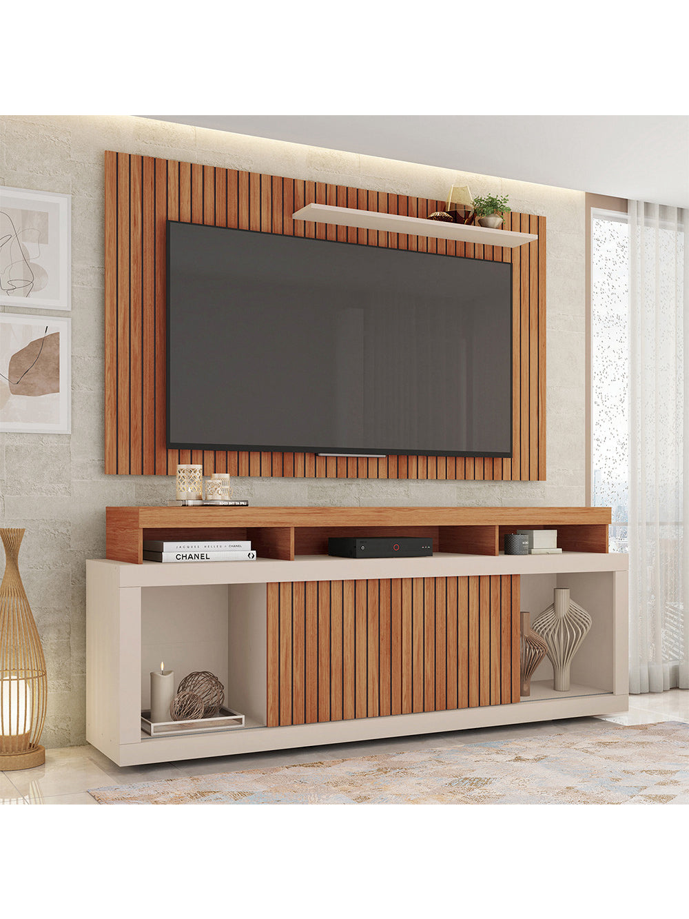 Rack com Painel para TV até 60 Polegadas New Oscar Caemmun